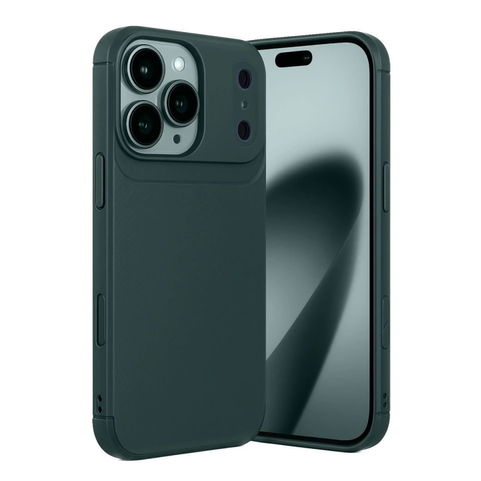 İphone 17 Pro Max Auto Focus Karbon Kapak - Koyu Yeşil