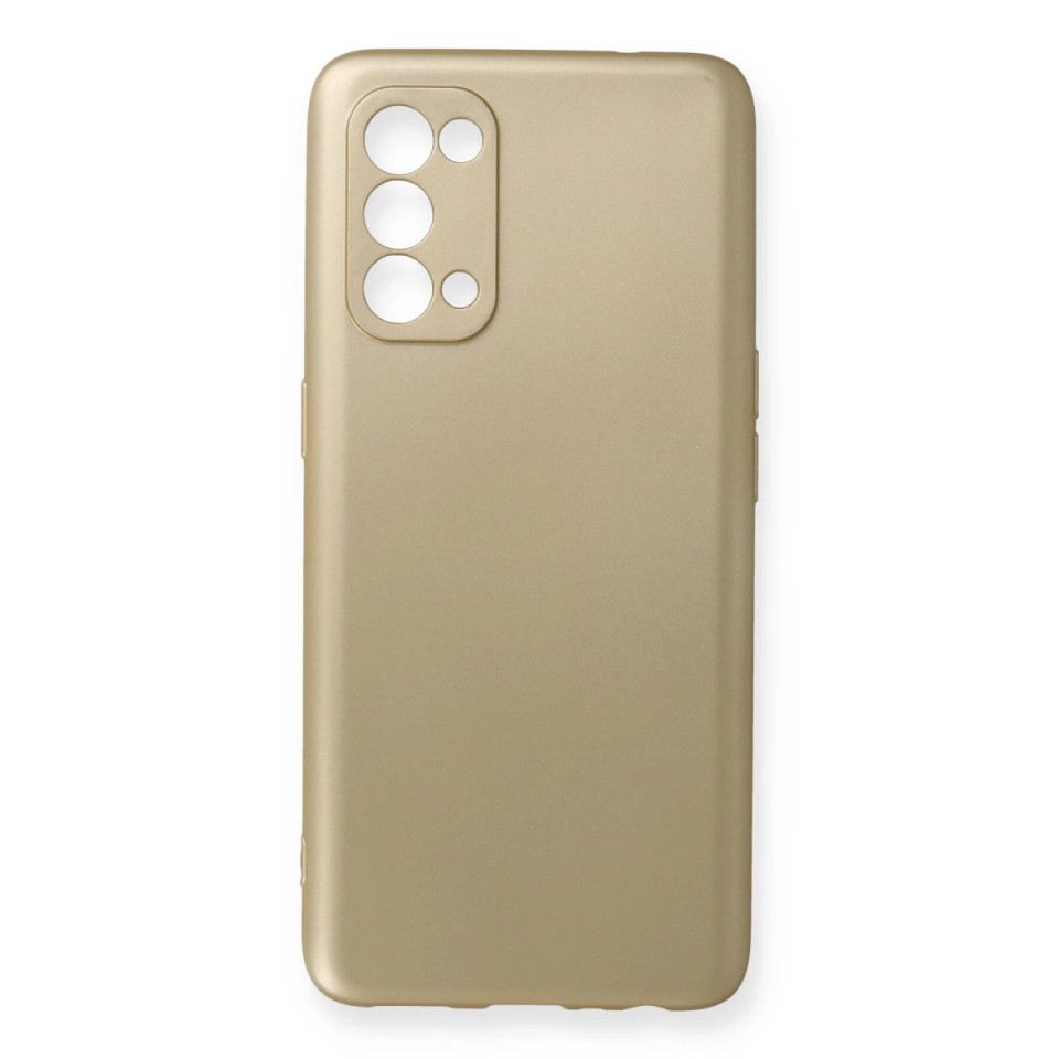 Oppo Reno 5 Pro Kılıf First Silikon - Gold