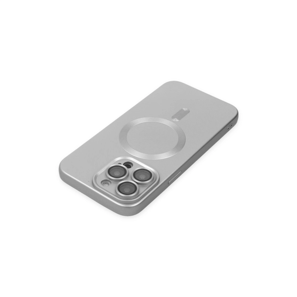 İphone 13 Pro Kılıf Moshi Lens Magneticsafe Silikon - Gümüş