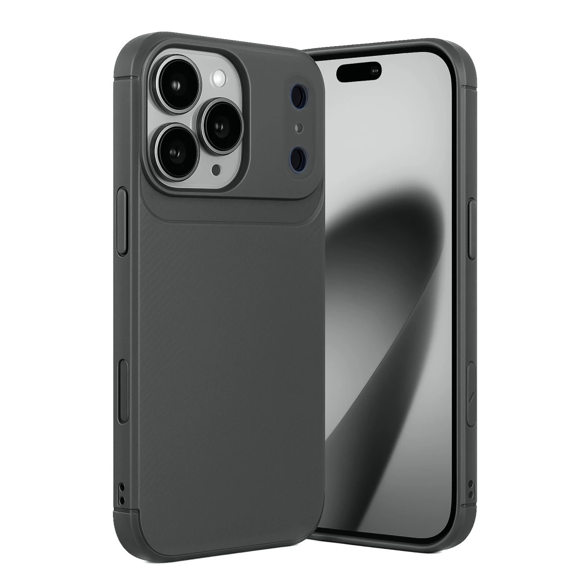 İphone 17 Pro Max Auto Focus Karbon Kapak - Gri