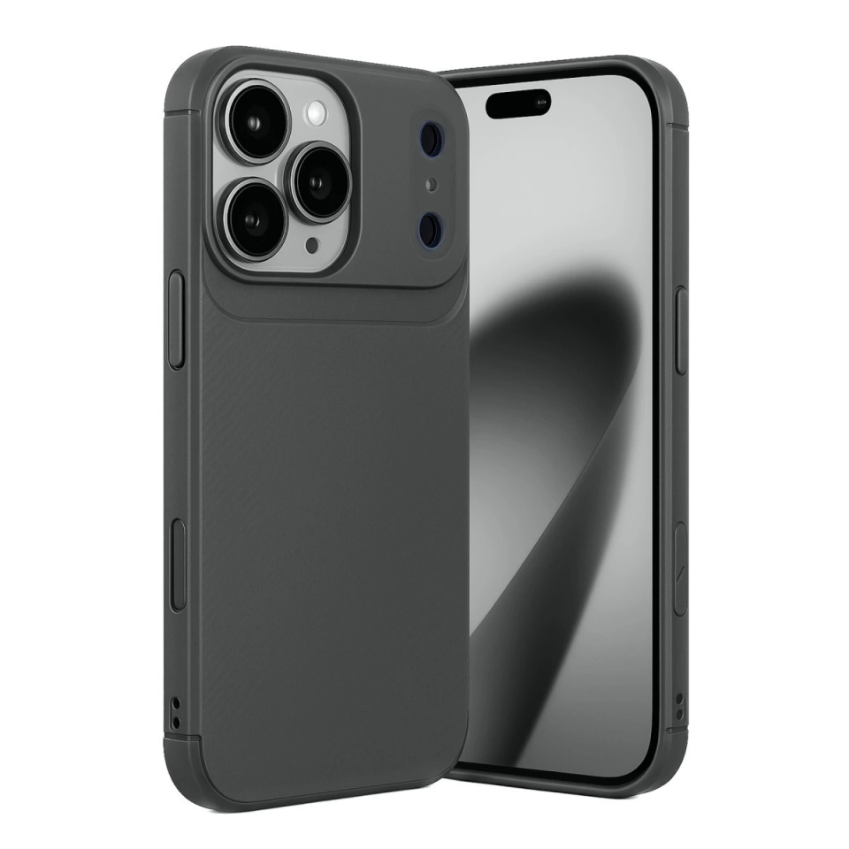 İphone 17 Pro Max Auto Focus Karbon Kapak - Gri