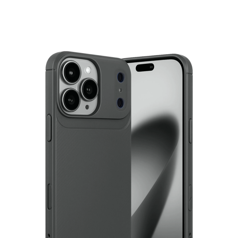 İphone 17 Pro Max Auto Focus Karbon Kapak - Gri