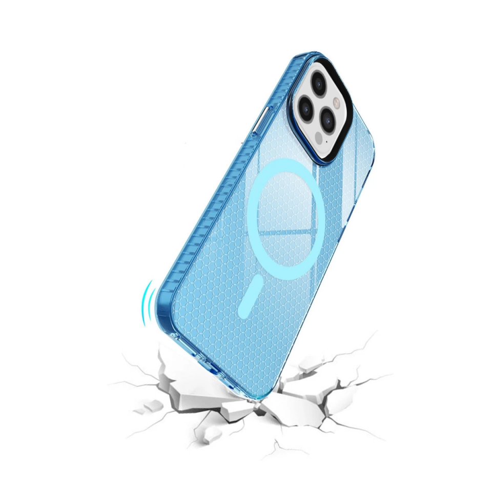 İphone 12 Pro Max Kılıf Beta Magneticsafe Silikon - Mavi