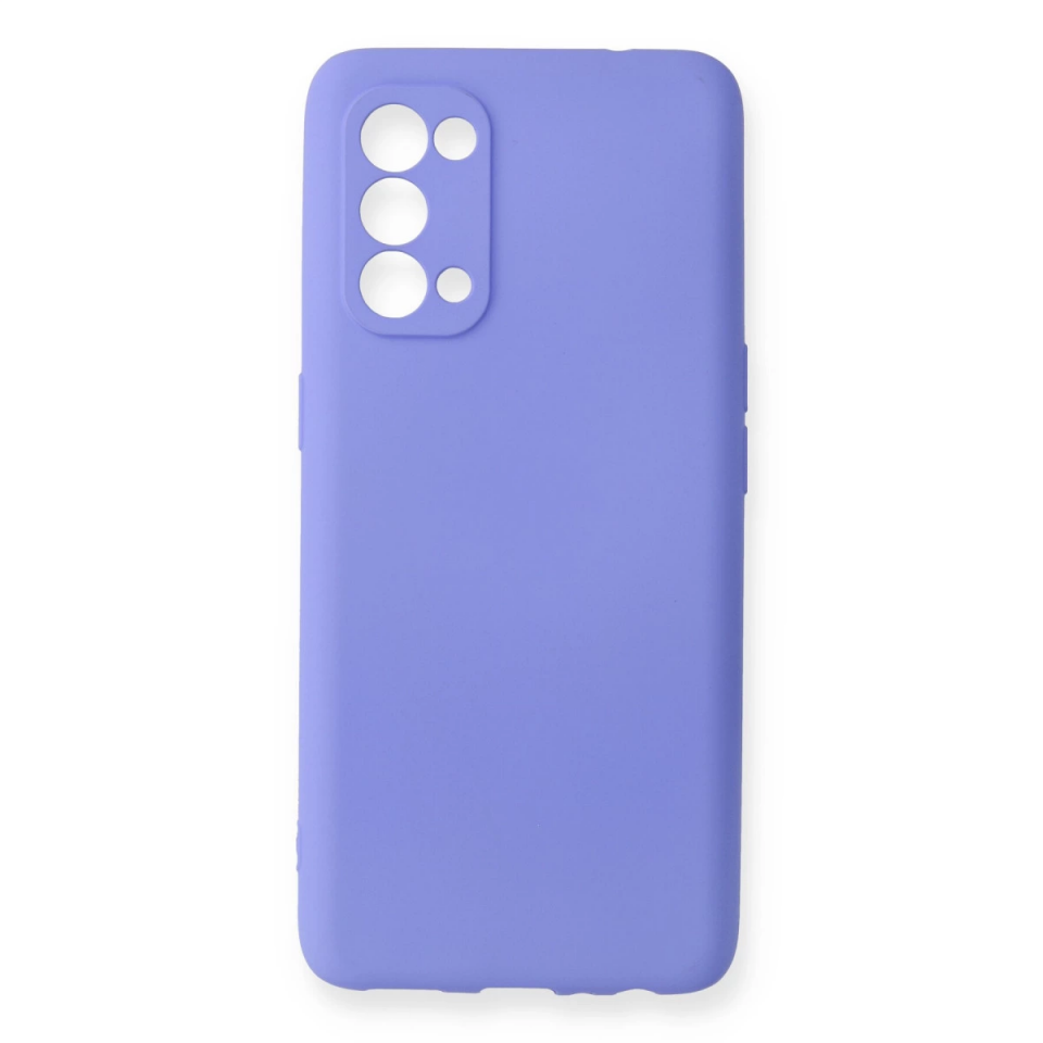 Oppo Reno 5 Pro Kılıf First Silikon - Lila