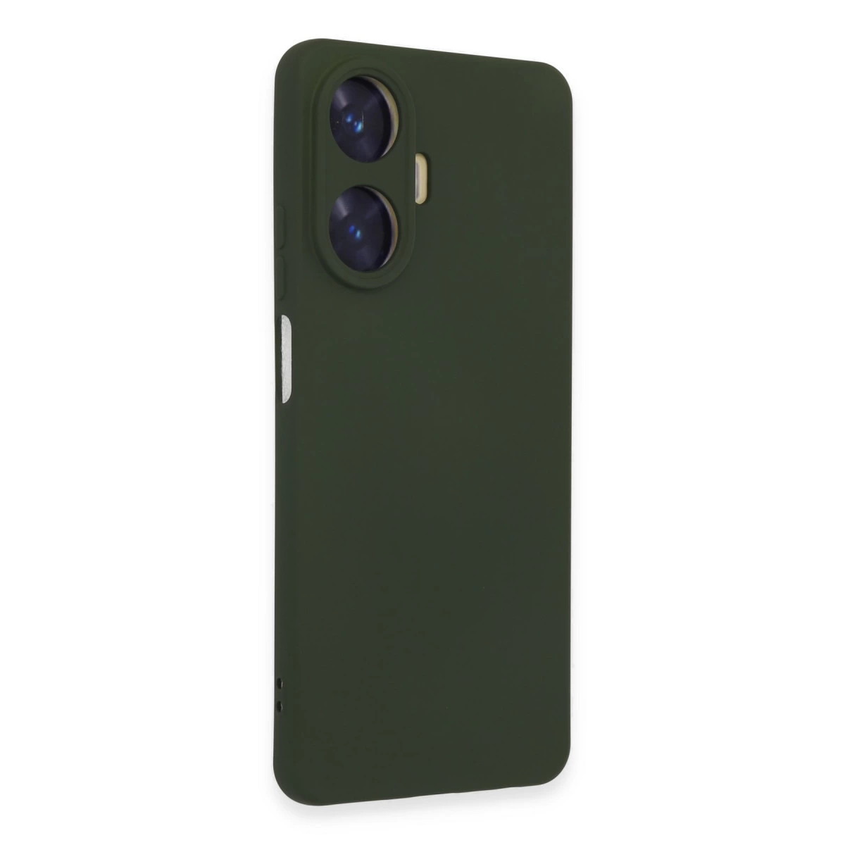 Realme C55 Kılıf Nano İçi Kadife Silikon - Koyu Yeşil