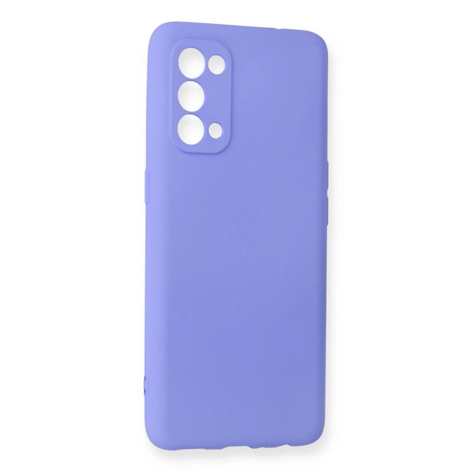 Oppo Reno 5 Kılıf First Silikon - Lila