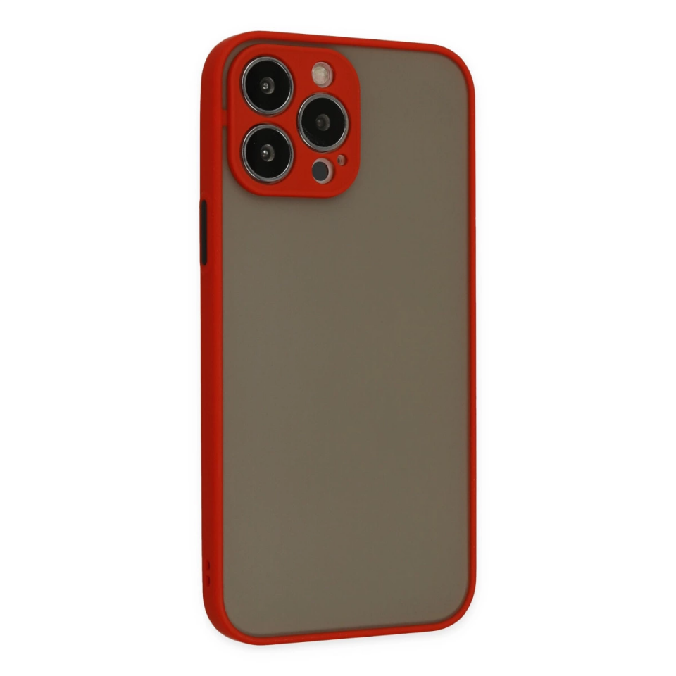 İphone 14 Pro Max Kılıf Montreal Silikon Kapak - Kırmızı