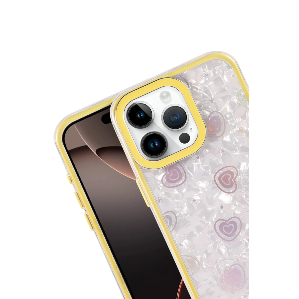 İphone 15 Pro Max Lumi Desenli Kapak - Sarı