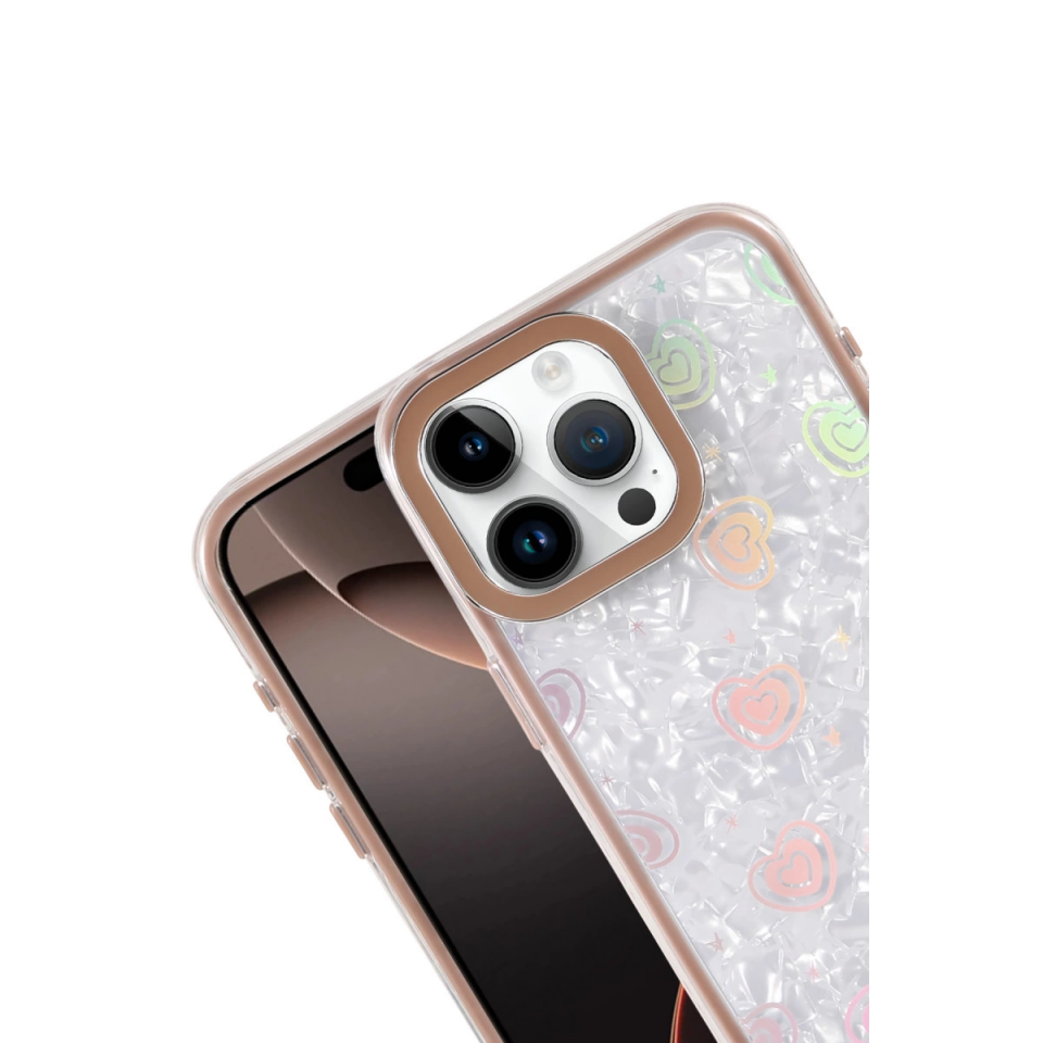 İphone 15 Pro Max Lumi Desenli Kapak - Çöl Titanyum