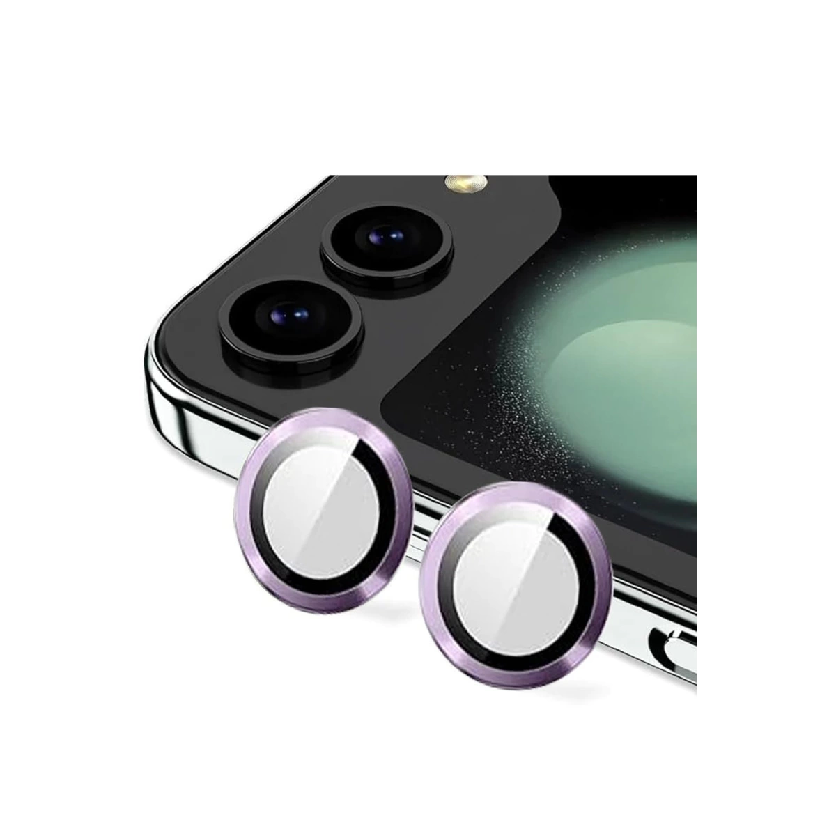 Samsung Galaxy Z Flip 5 Valdez Metal Kamera Lens - Derin Mor