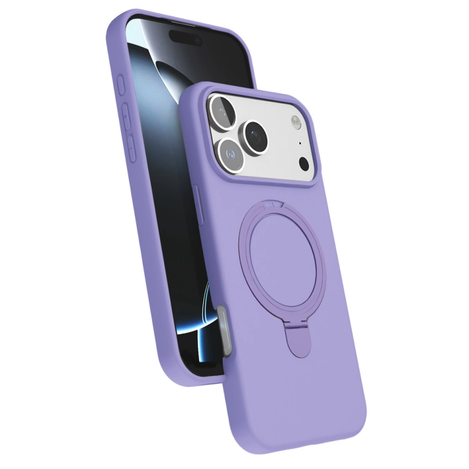 İphone 17 Pro Max Regal Magsafe Standlı Kapak - Lila
