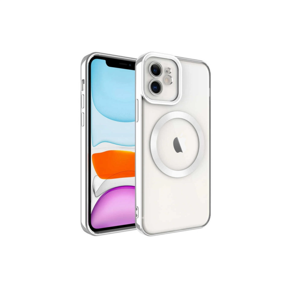 İphone 11 Kılıf Kross Magneticsafe Kapak - Gümüş