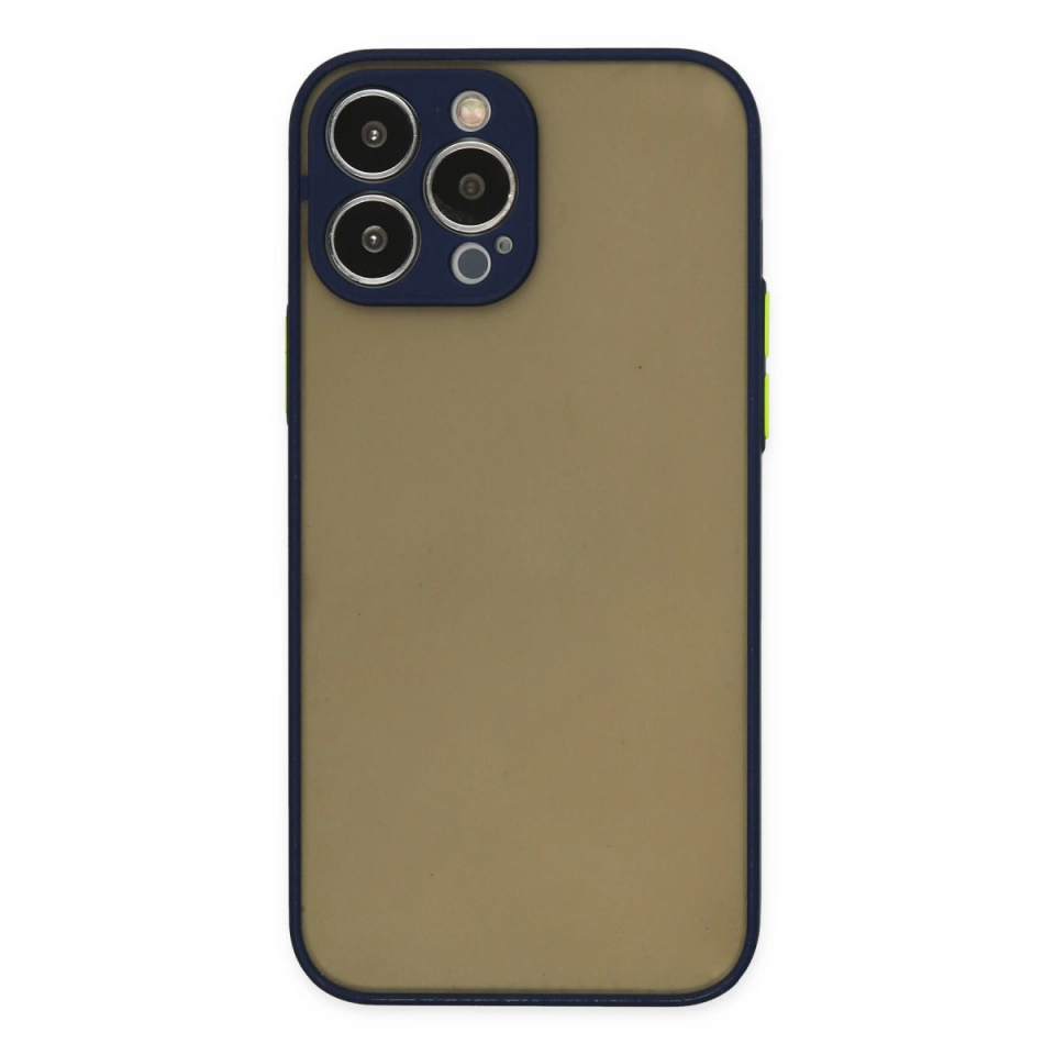 İphone 14 Pro Max Kılıf Montreal Silikon Kapak - Lacivert