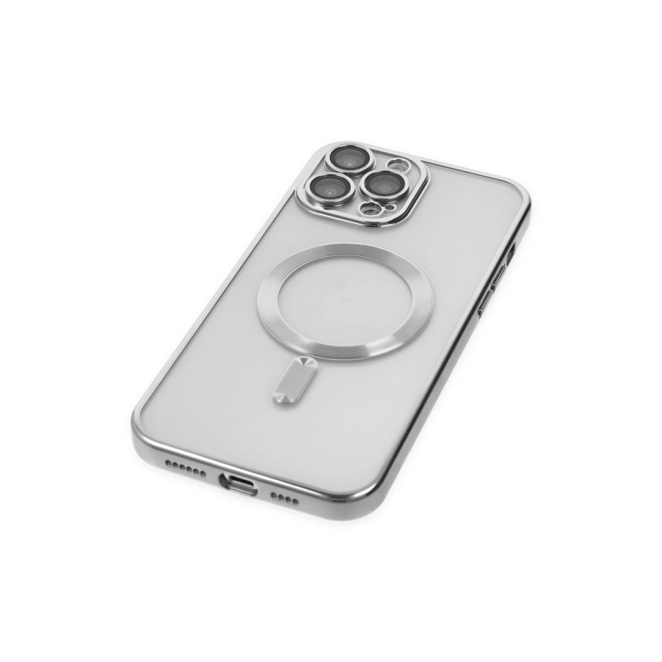İphone 13 Pro Max Kılıf Kross Magneticsafe Kapak - Gümüş