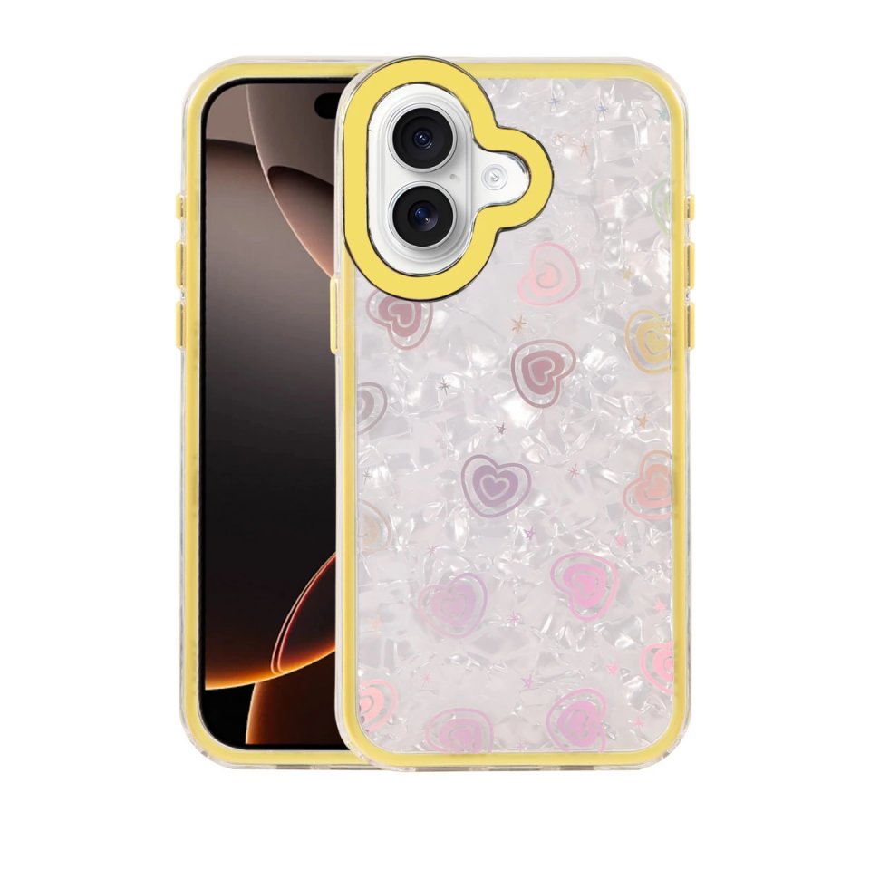 İphone 16 Lumi Desenli Kapak - Sarı
