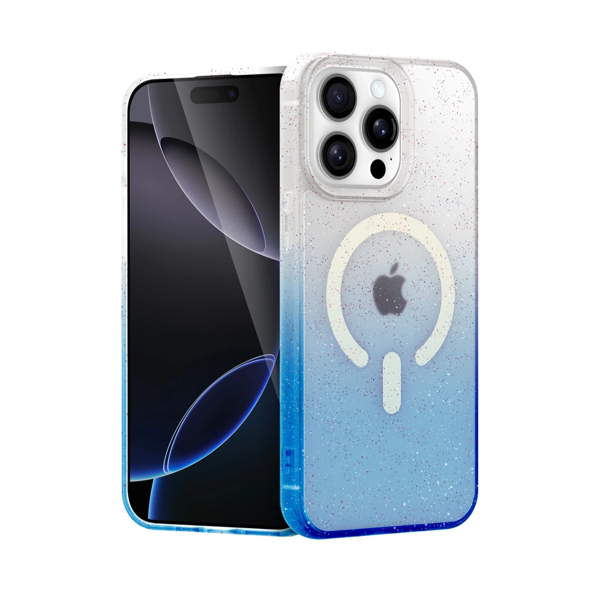 İphone 14 Pro Max Pummel Shiny Magsafe Kapak - Mavi