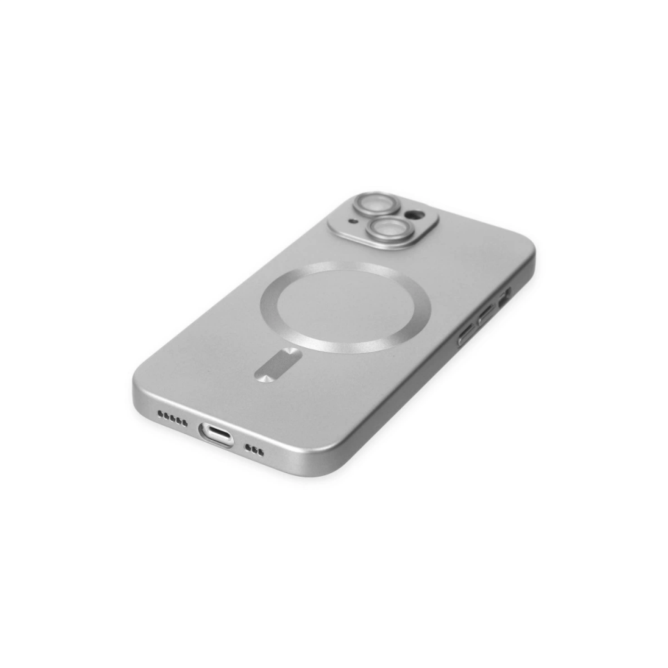 İphone 14 Plus Kılıf Moshi Lens Magneticsafe Silikon - Gümüş