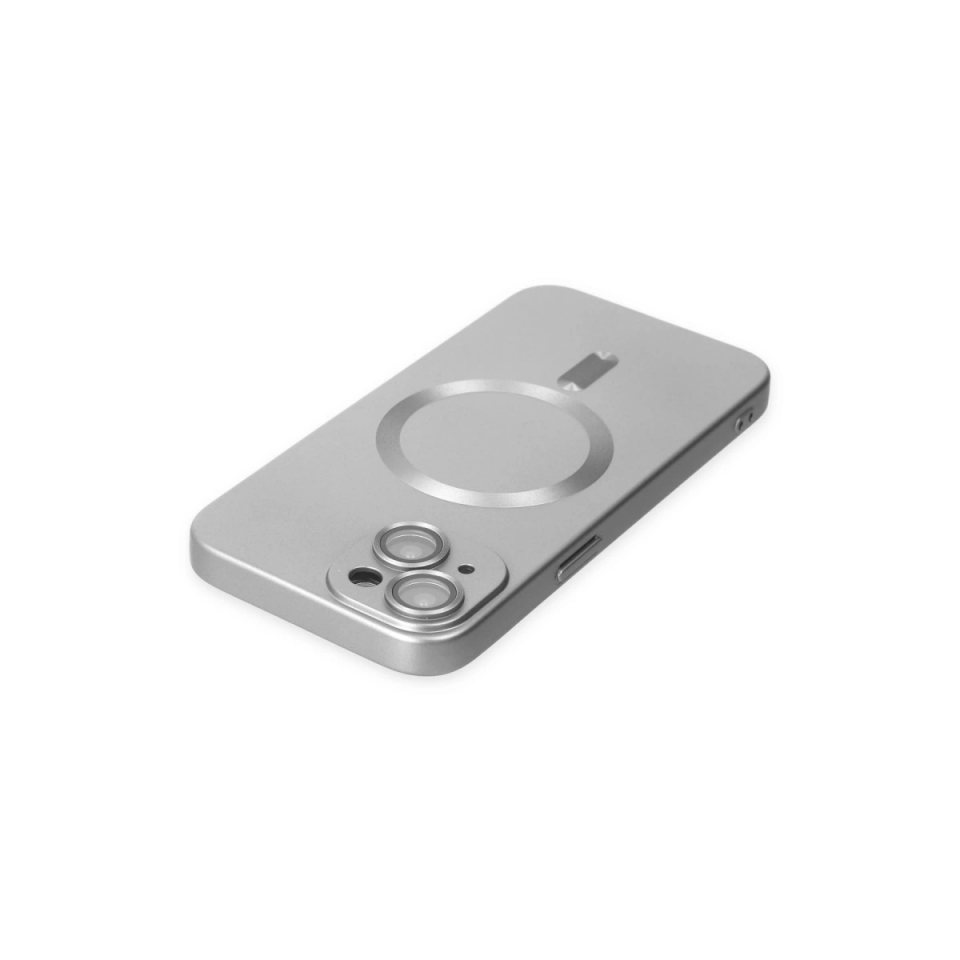 İphone 14 Plus Kılıf Moshi Lens Magneticsafe Silikon - Gümüş