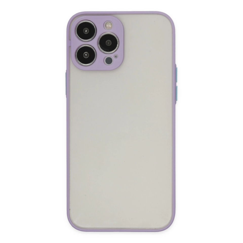 İphone 14 Pro Max Kılıf Montreal Silikon Kapak - Mor