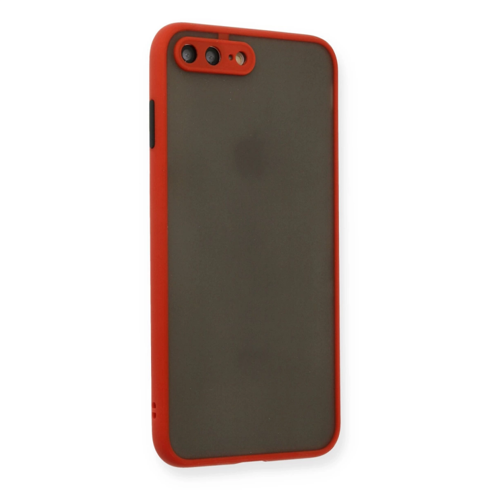İphone 7 Plus Kılıf Montreal Silikon Kapak - Kırmızı