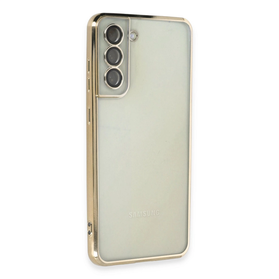 Samsung Galaxy S21 Fe Kılıf Razer Lensli Silikon - Gold
