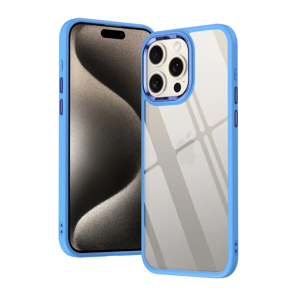 İphone 15 Pro Kılıf Power Silikon - Mavi