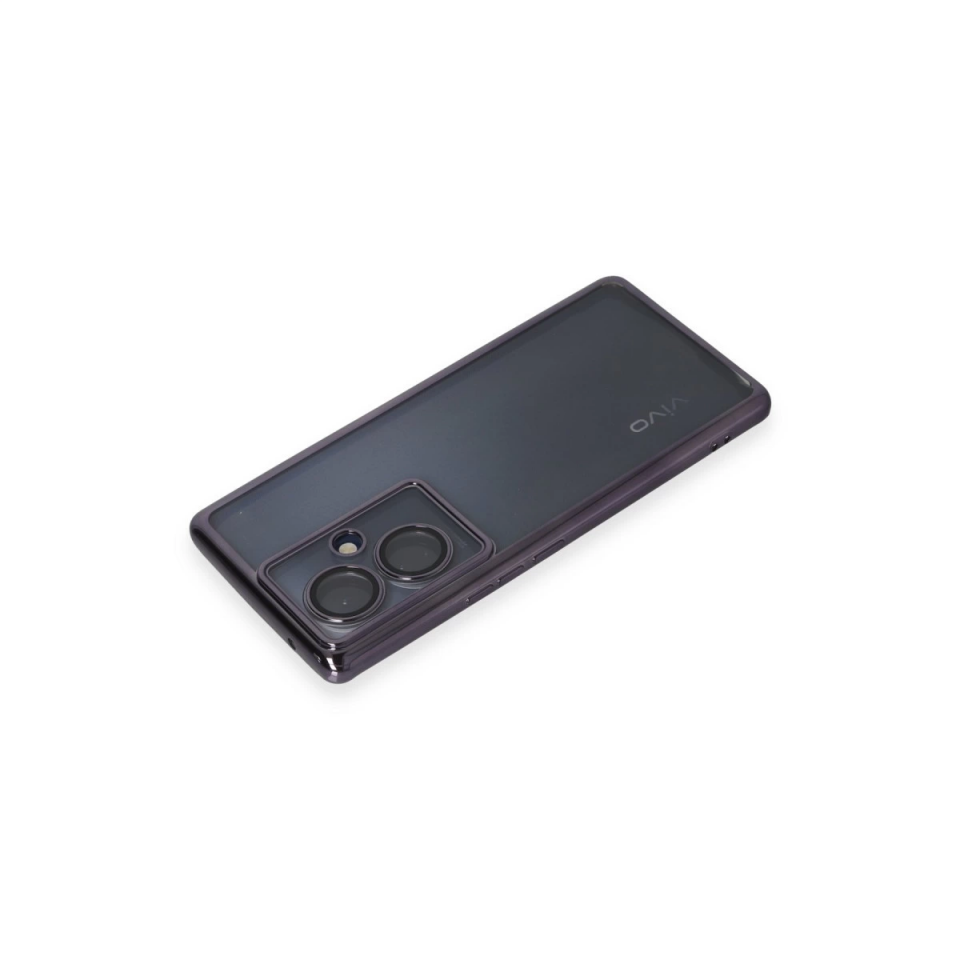 Vivo V29 Lite Kılıf Razer Lensli Silikon - Mor