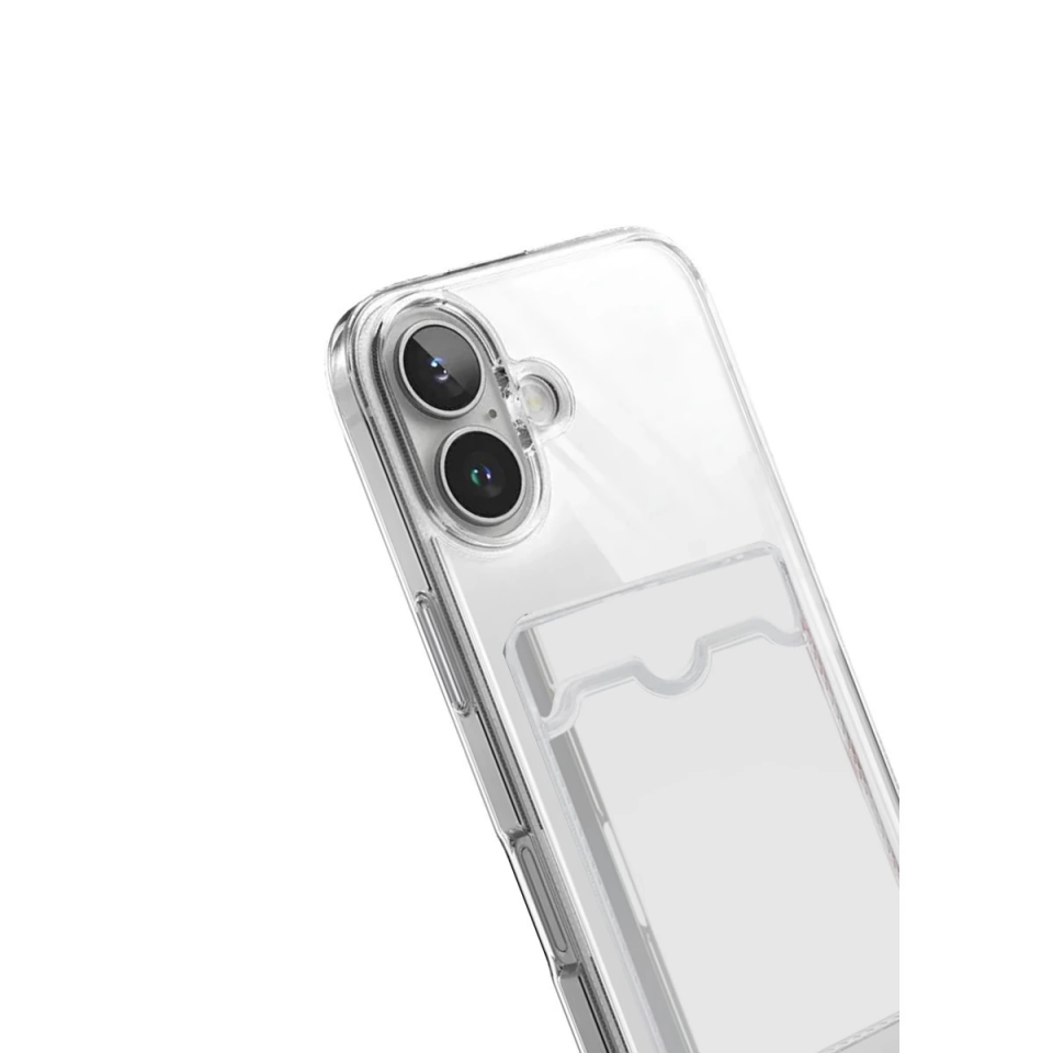 İphone 17 Kart Şeffaf Silikon - Şeffaf
