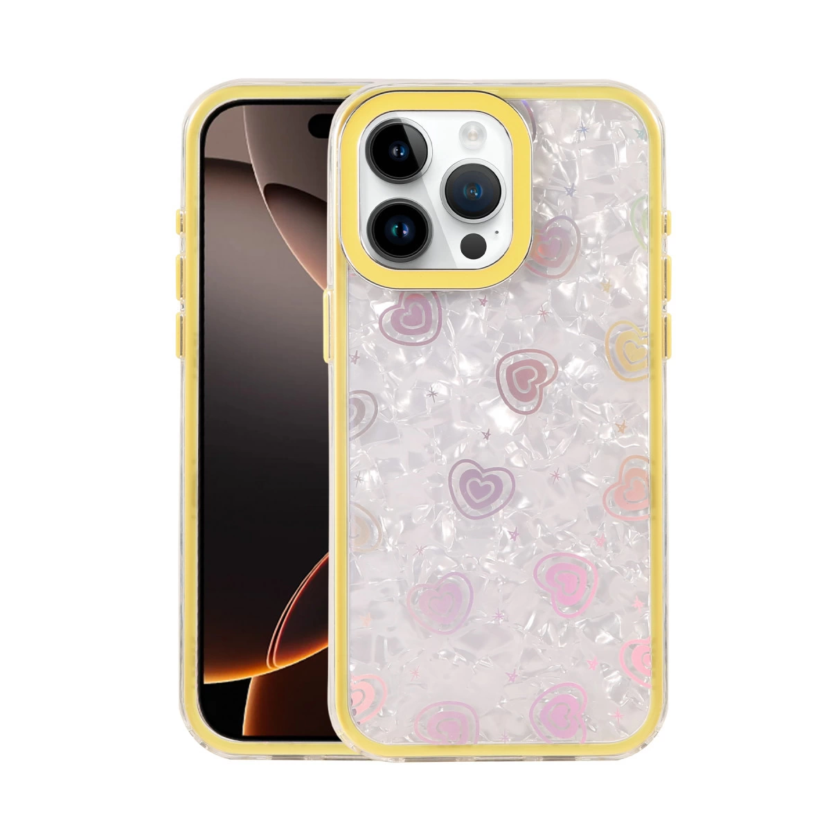 İphone 16 Pro Max Lumi Desenli Kapak - Sarı