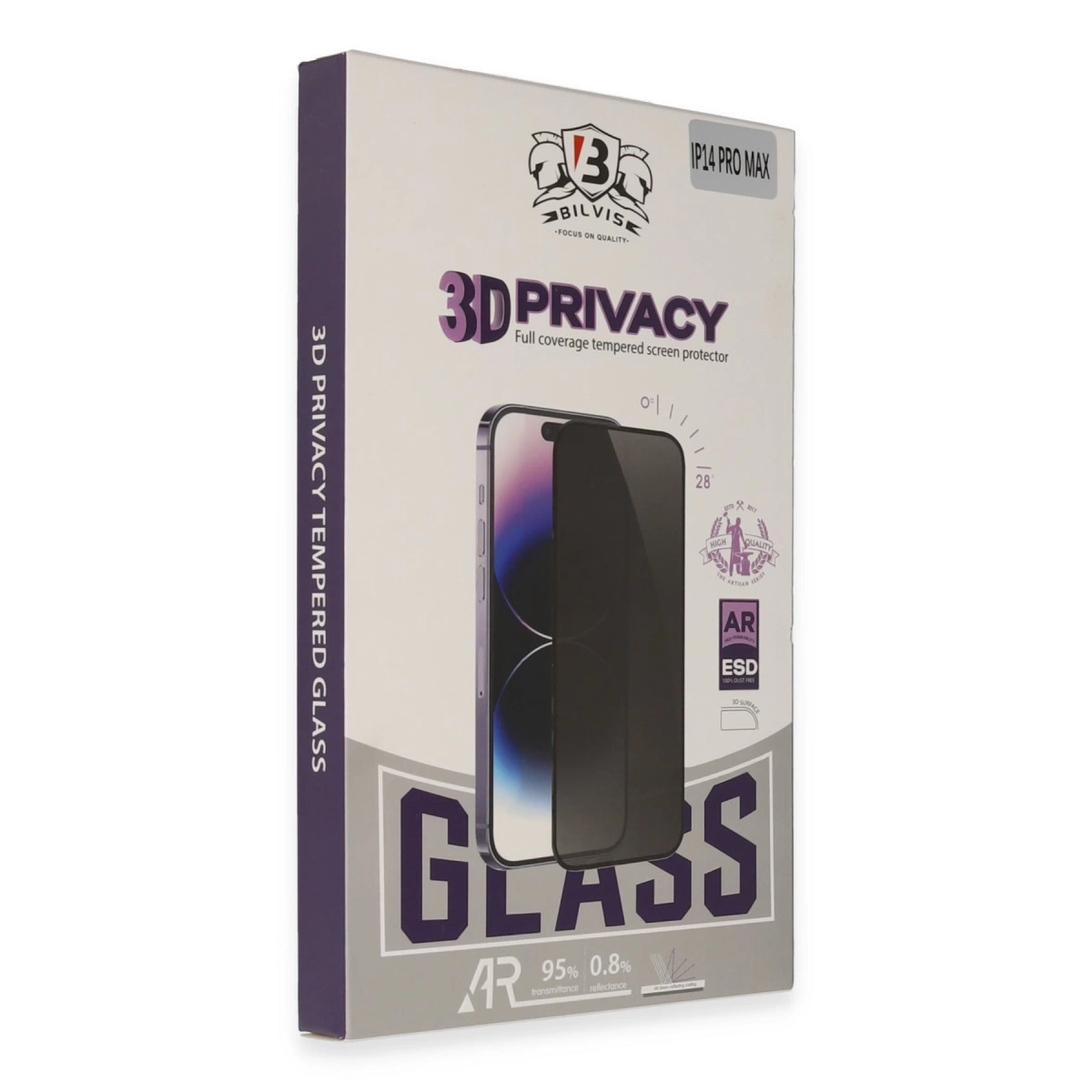 İphone 15 Pro Max Bilvis 3d Hayalet Cam Ekran Koruyucu