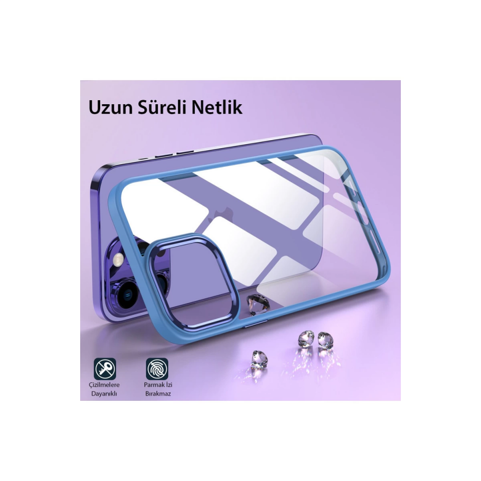 İphone 15 Pro Max Kılıf Power Silikon - Lila