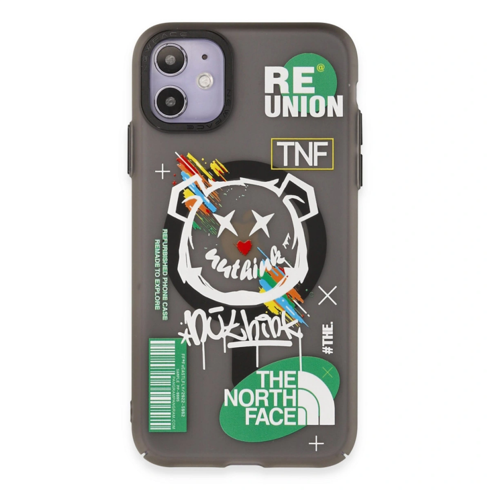 İphone 12 Kılıf Apollo Magneticsafe Desenli Kapak - Apollo Siyah - 2