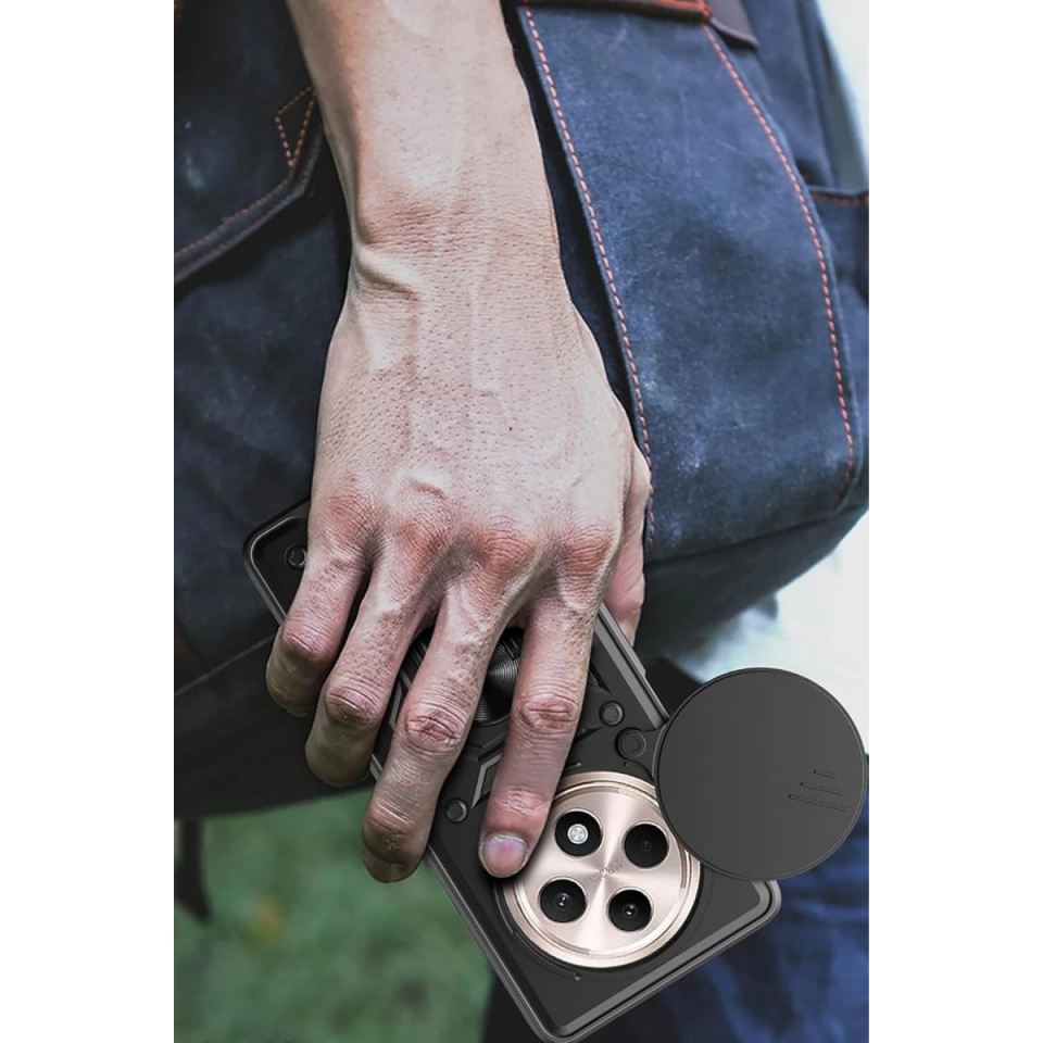 Xiaomi Redmi 14c Kılıf Pars Lens Yüzüklü Silikon - Lacivert