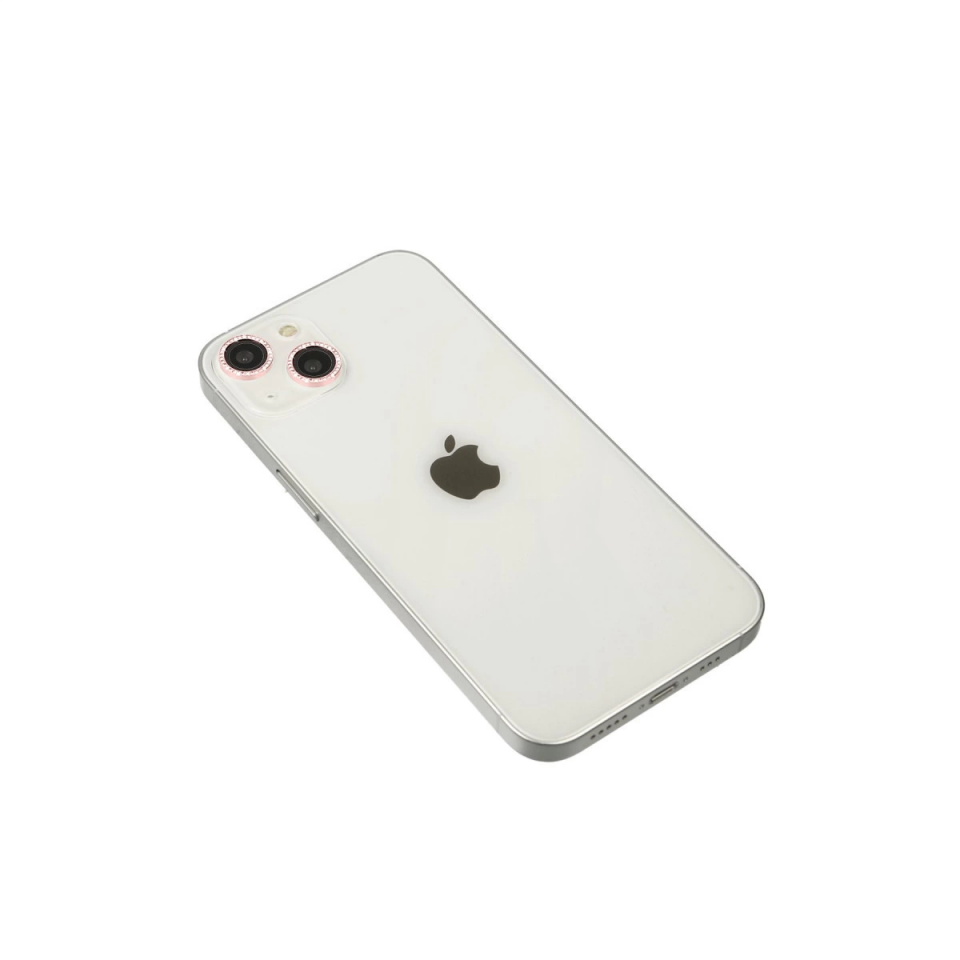 İphone 14 Diamond Kamera Lens - Pembe