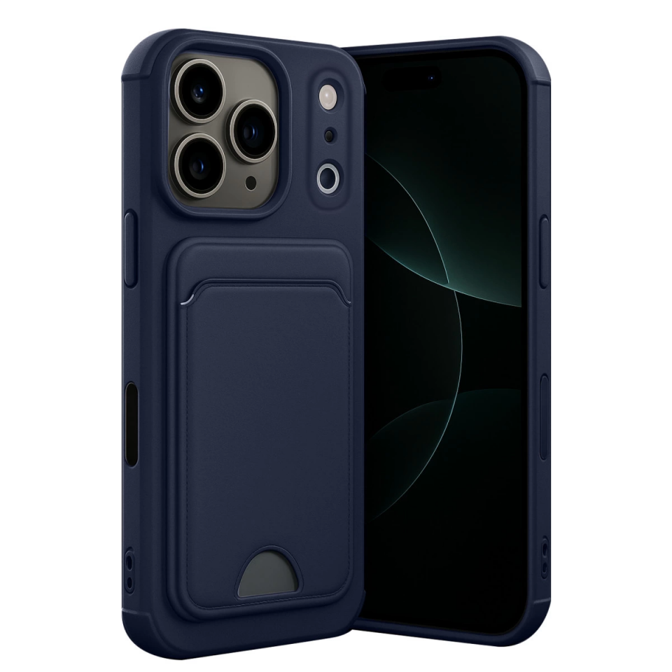 İphone 17 Pro Kelvin Kartvizitli Silikon - Lacivert