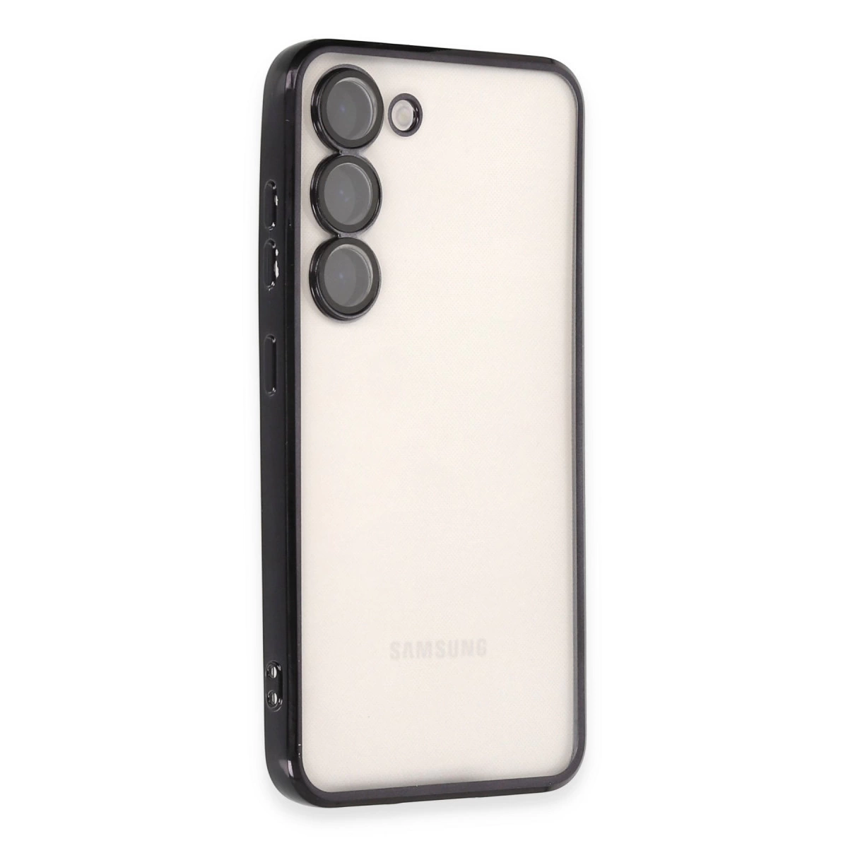Samsung Galaxy S23 Kılıf Razer Lensli Silikon - Siyah