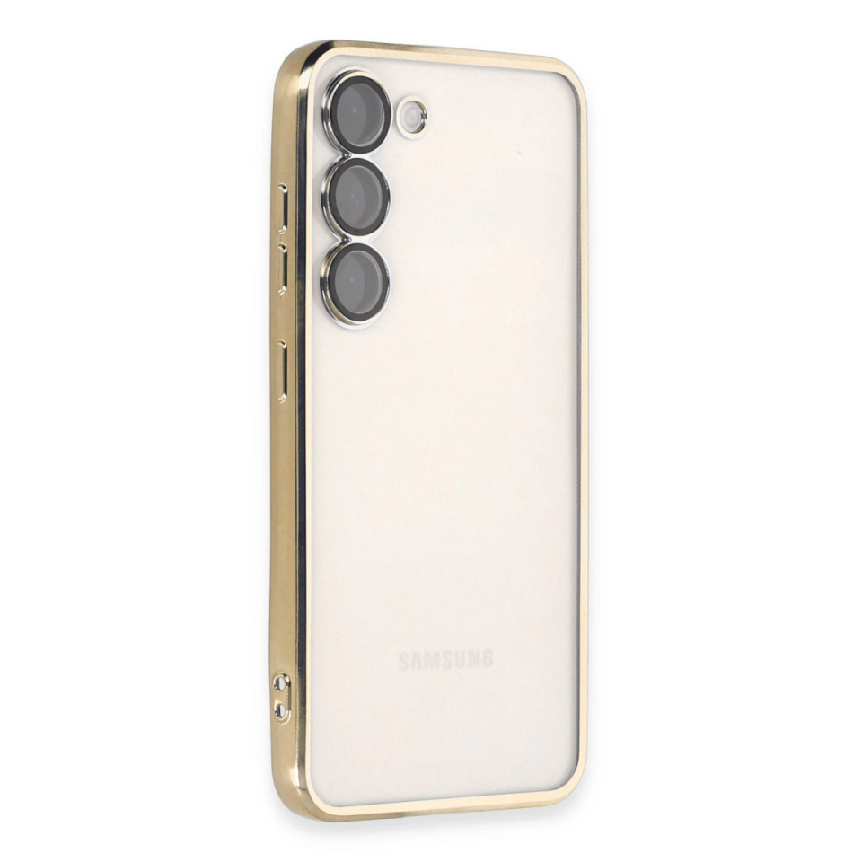 Samsung Galaxy S23 Plus Kılıf Razer Lensli Silikon - Gold