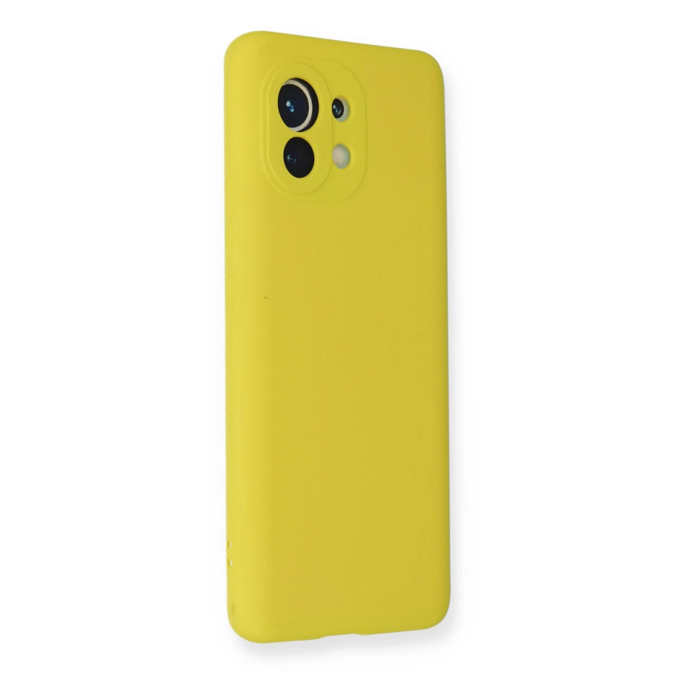 Xiaomi Mi 11 Kılıf Nano İçi Kadife Silikon - Sarı