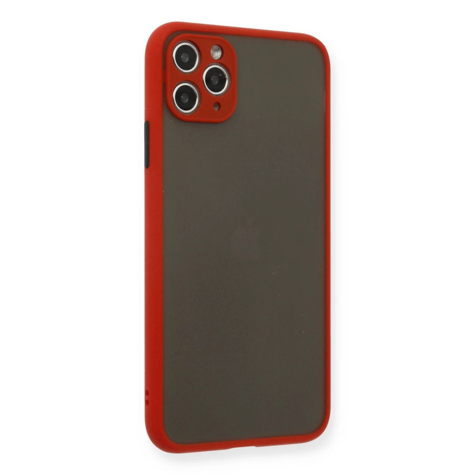 İphone 11 Pro Max Kılıf Montreal Silikon Kapak - Kırmızı