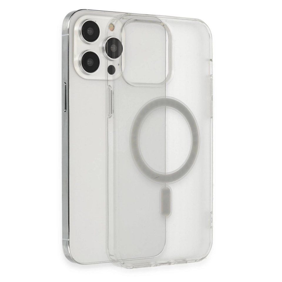 İphone 13 Pro Max Kılıf Matte Şeffaf Magneticsafe - Şeffaf