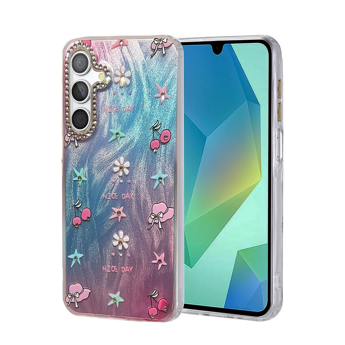 Samsung Galaxy A55 5g Kılıf Blade Aynalı Desenli Kapak - Desen 4