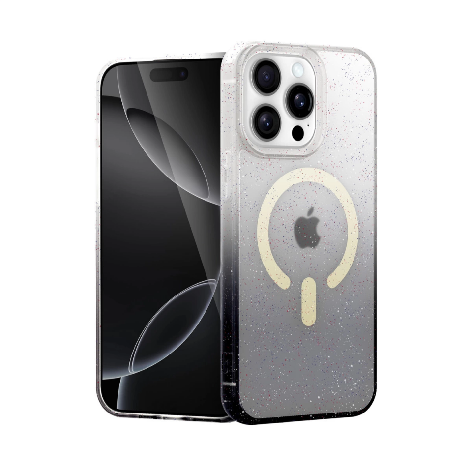 İphone 15 Pro Max Pummel Shiny Magsafe Kapak - Siyah