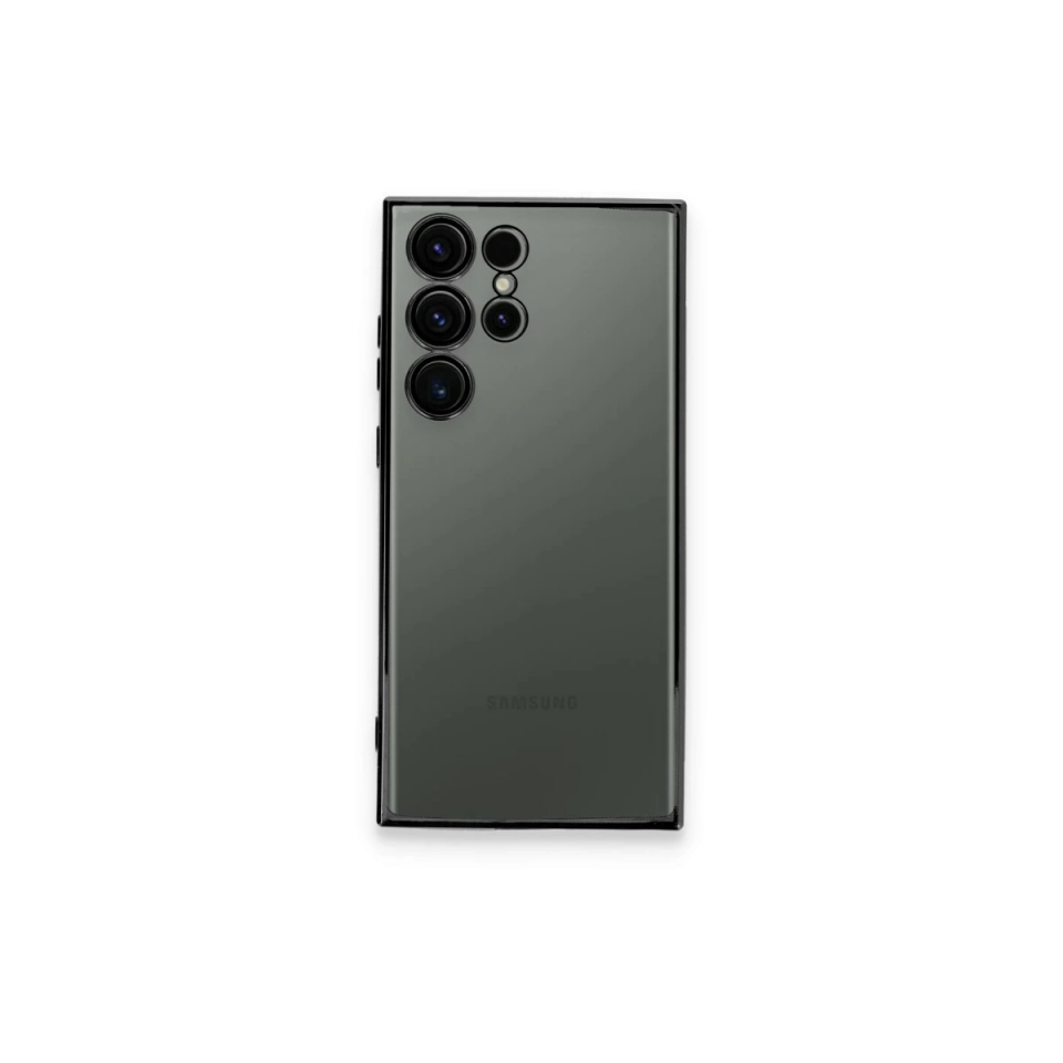 Samsung Galaxy S23 Ultra Kılıf Razer Lensli Silikon - Siyah
