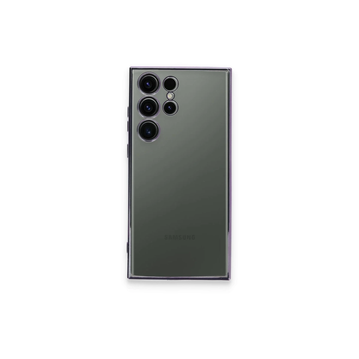 Samsung Galaxy S23 Ultra Kılıf Razer Lensli Silikon - Mor