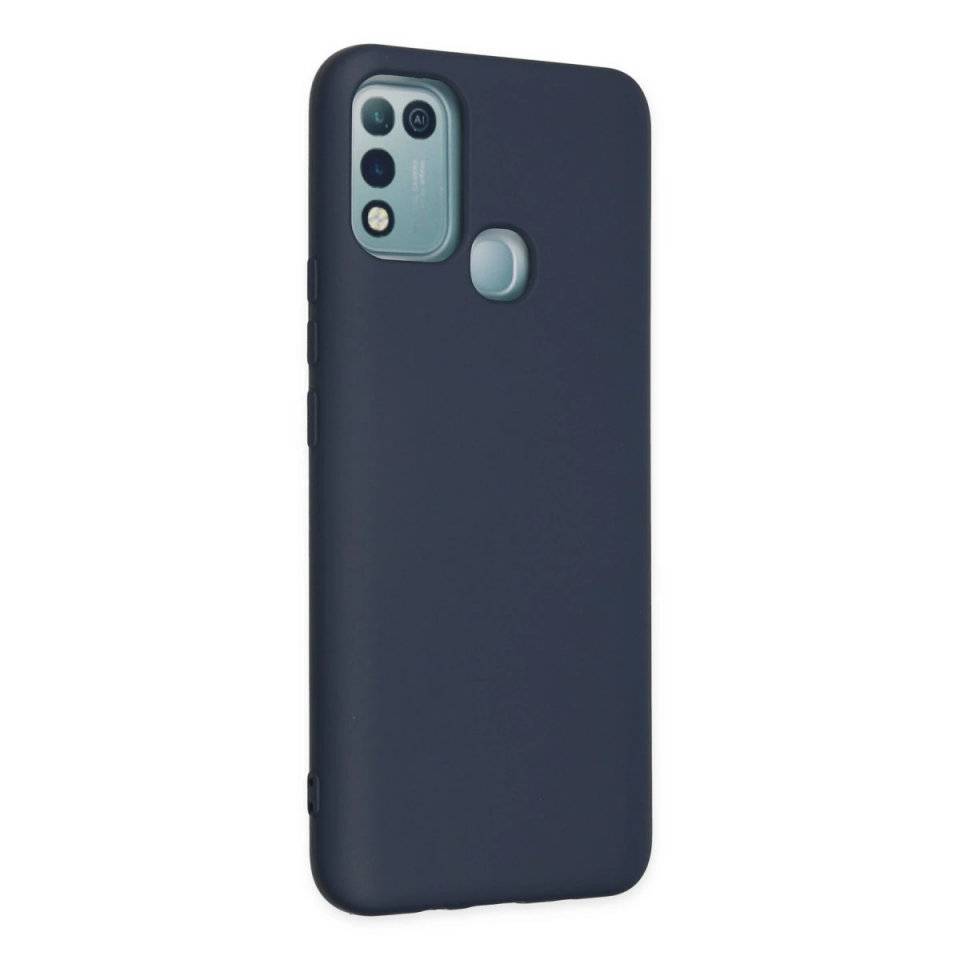 İnfinix Hot 10 Play Kılıf Nano İçi Kadife Silikon - Lacivert