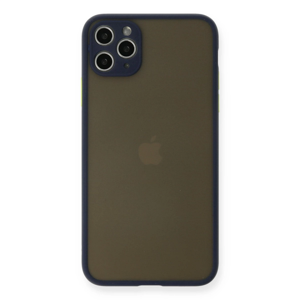 İphone 11 Pro Max Kılıf Montreal Silikon Kapak - Lacivert