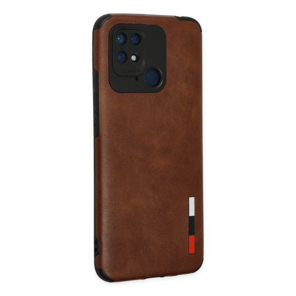 Xiaomi Redmi 10c Kılıf Loop Deri Silikon - Kahverengi