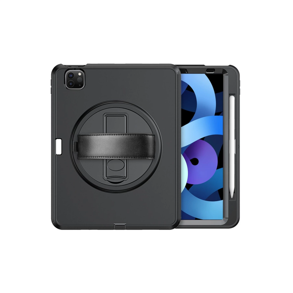 İpad Pro 11 (2018) Kılıf Hand Strap Tablet Kılıfı - Siyah