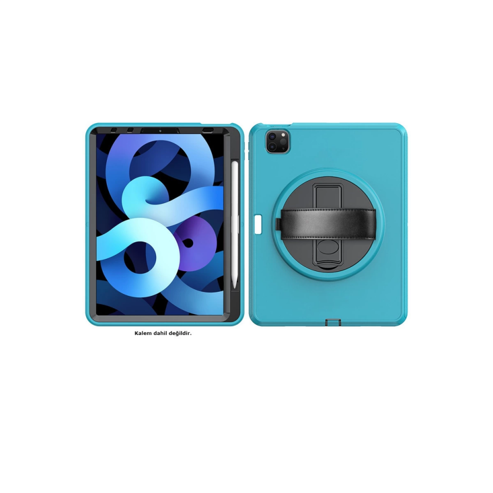 İpad Pro 11 (2018) Kılıf Hand Strap Tablet Kılıfı - Turkuaz
