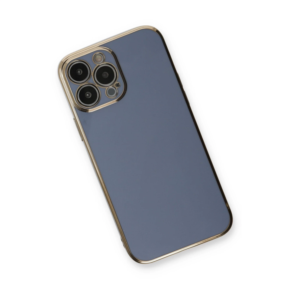 İphone 13 Pro Kılıf Volet Silikon - Mavi